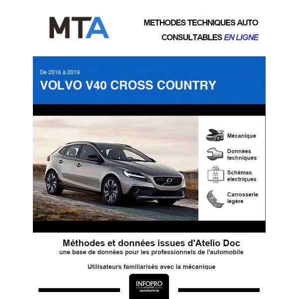 MTA Volvo V40 cross country BREAK 5 portes de 04/2016  ce jour