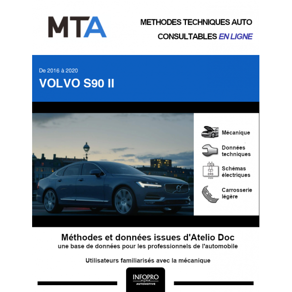 MTA Volvo S90 II BERLINE 4 portes de 06/2016 ? ce jour