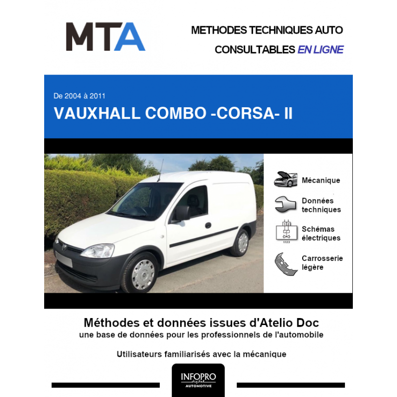 MTA VAUXHALL COMBO -CORSA- II Phase 2 Fourgon 3 Portes (2004 > 2011)