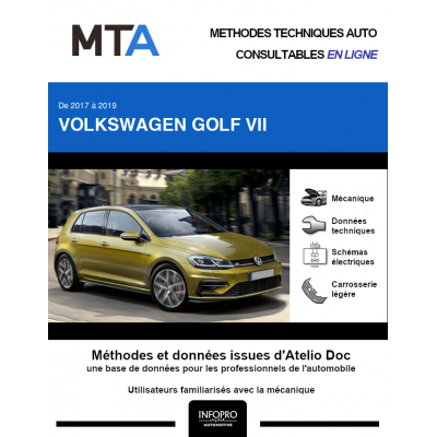 MTA Volkswagen Golf VII HAYON 5 portes de 01/2017 à ce jour