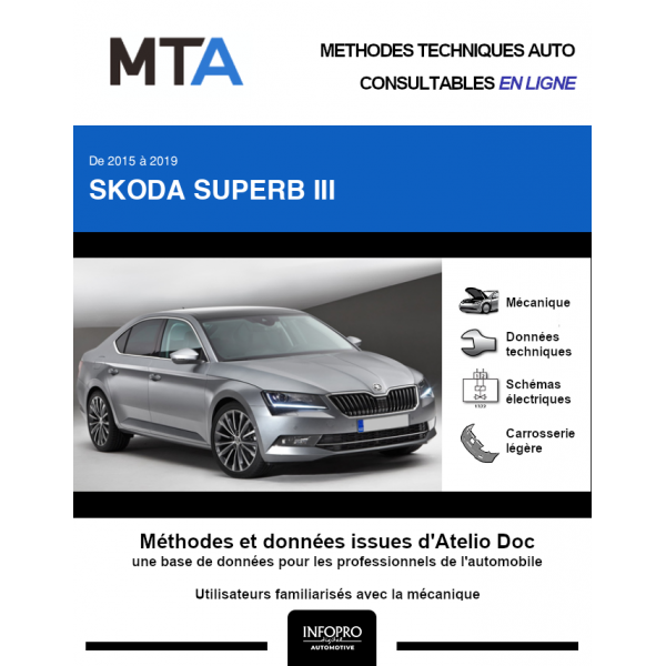 MTA Skoda Superb III HAYON 5 portes de 05/2015 à ce jour