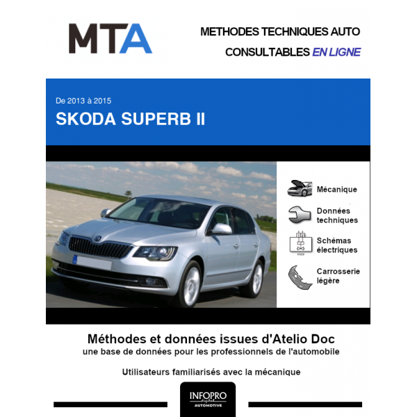 MTA Skoda Superb II HAYON 5 portes de 05/2013 à 03/2016