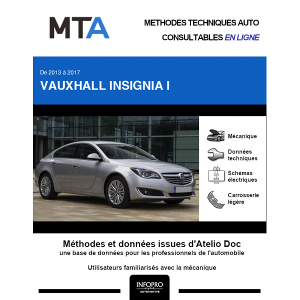 MTA Vauxhall Insignia I HAYON 5 portes de 07/2013  12/2017