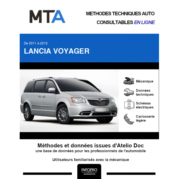 MTA Lancia Voyager MONOSPACE 5 portes de 09/2011  ce jour