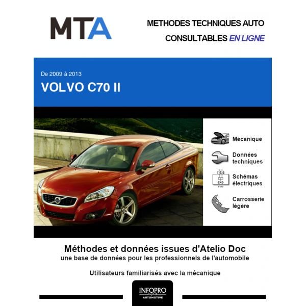 MTA Volvo C70 II CABRIOLET 2 portes de 10/2009 ? 03/2013