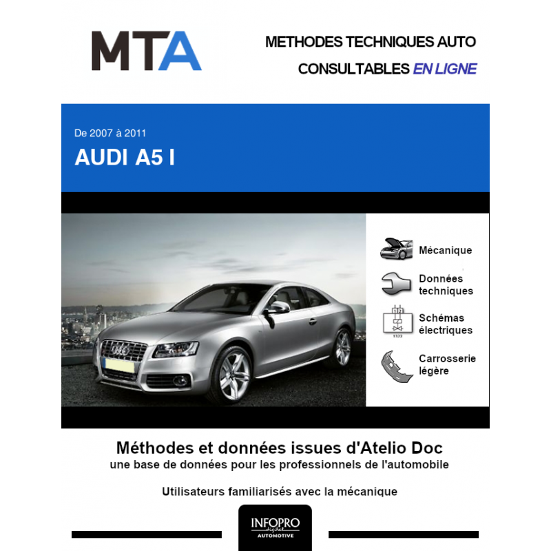 MTA AUDI A5 I phase 1 Coupe 2 portes (2007 > 2011)