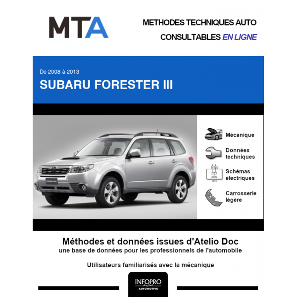 MTA Subaru Forester III BREAK 5 portes de 04/2008  03/2013