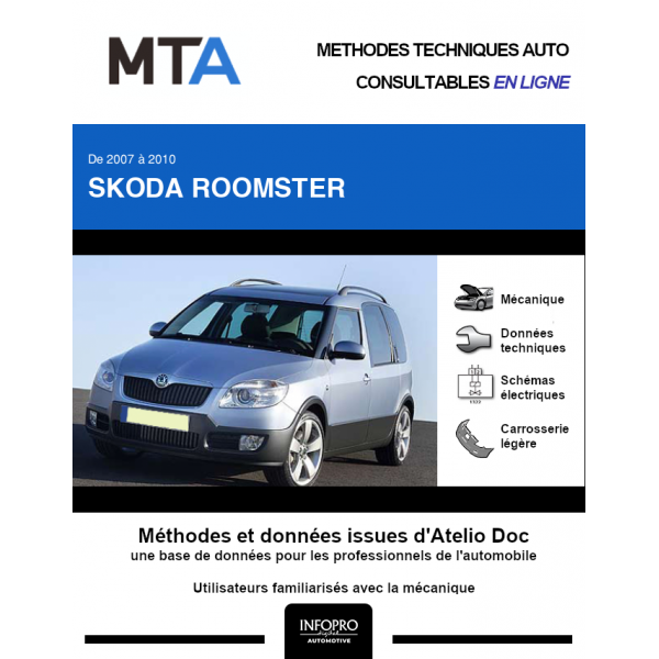 MTA Skoda Roomster MONOSPACE 5 portes de 01/2007 à 09/2010