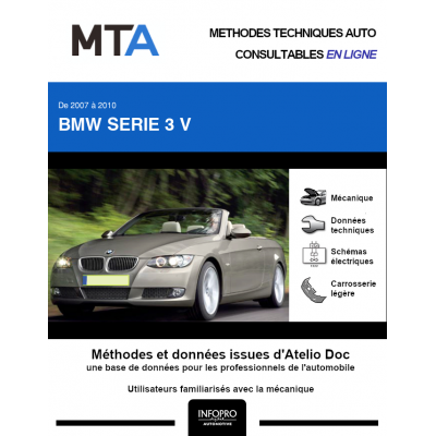 MTA Bmw Serie 3 V CABRIOLET 2 portes de 01/2007 à 03/2010