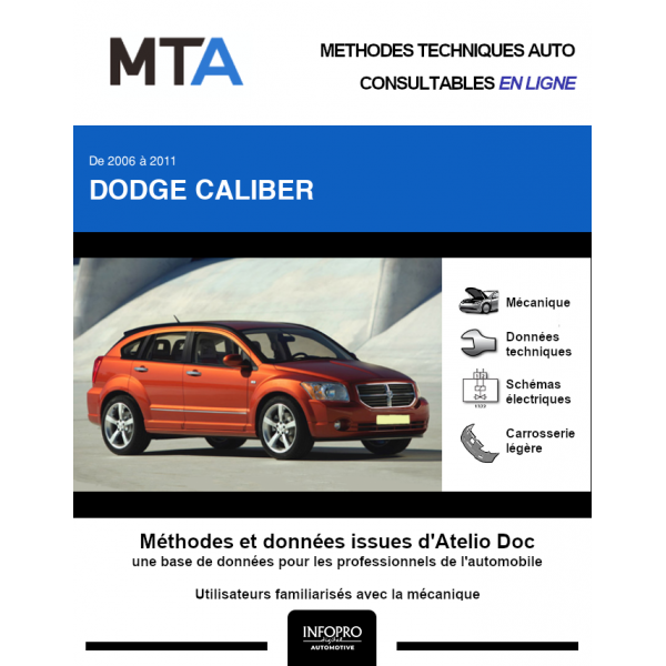 MTA Dodge Caliber HAYON 5 portes de 06/2006  ce jour