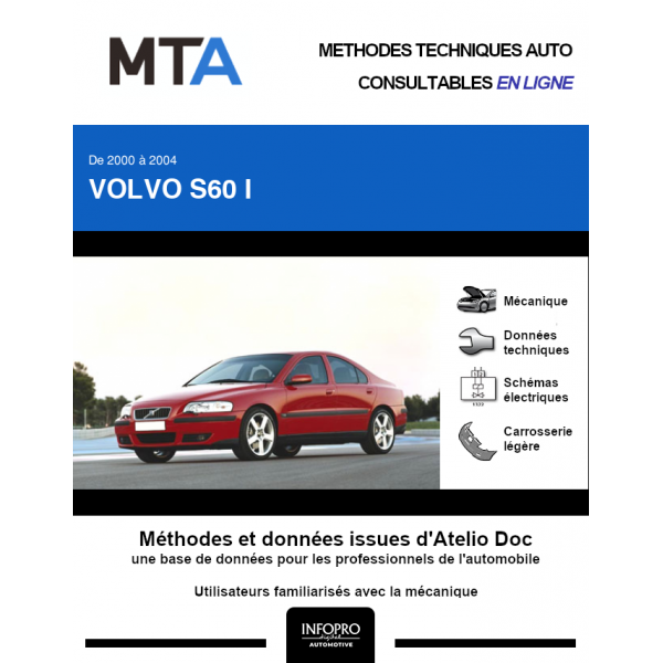 MTA Volvo S60 I BERLINE 4 portes de 09/2000  06/2004