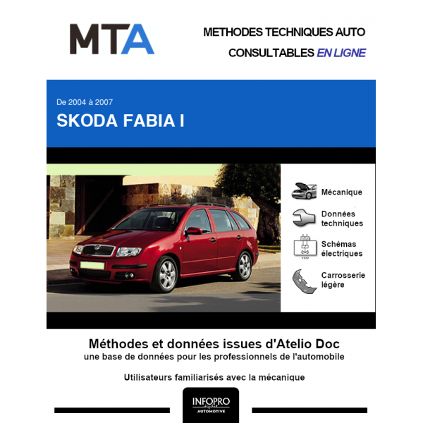 MTA Skoda Fabia I BREAK 5 portes de 09/2004 à 05/2007