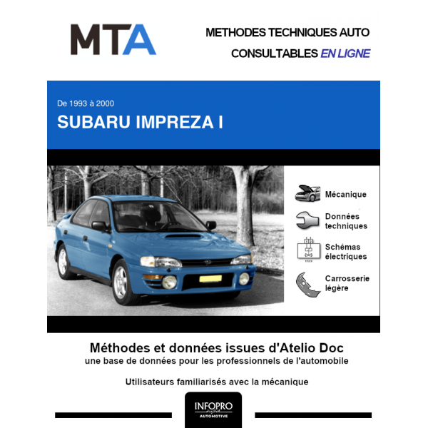 MTA Subaru Impreza I BERLINE 4 portes de 06/1993  09/2000