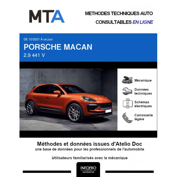 MTA Porsche Macan BREAK 5 portes de 10/2021  ce jour