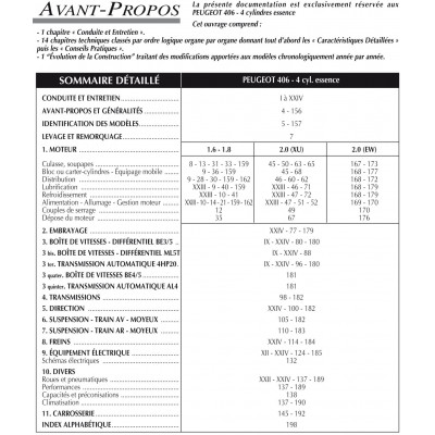 RTA PDF 592 - PEUGEOT 406 essence (1995 à 2000)