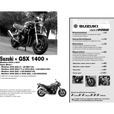 RMT 143 - KAWASAKI ER-6 n/f (2006 et 2007) - SUZUKI GSX 1400 (2001 à 2007)