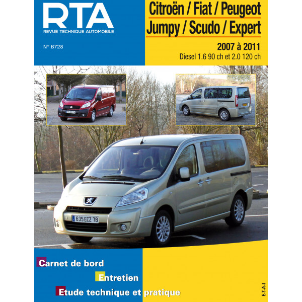 RTA B728 - CITROEN/FIAT/PEUGEOT JUMPY/SCUDO/EXPERT II (2007 à 2011)