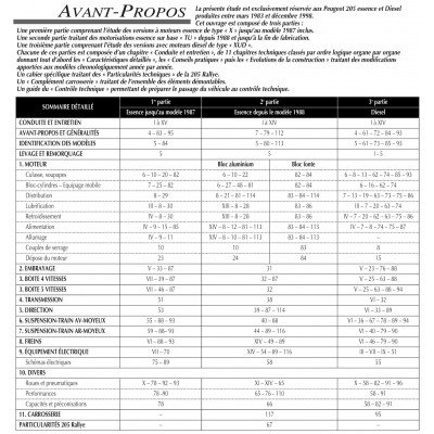 RTA PDF 112 - PEUGEOT 205 (1983 à 1998) - essence et diesel