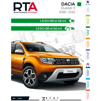 Pack RTA 863 - DACIA DUSTER II 1.5 dCi 90 à 115 ch (2018 à 2021) + PDF