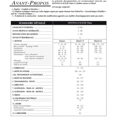 Pack RTA 553 - SUZUKI-SANTANA VITARA I (1990 à 2003) + PDF