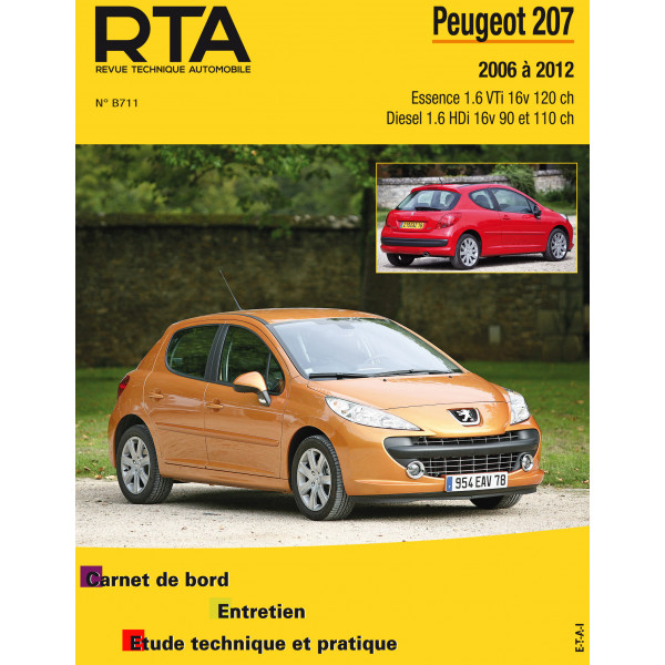 RTA B711 - PEUGEOT 207 (2006  2012) - 1.6 VTi et HDi