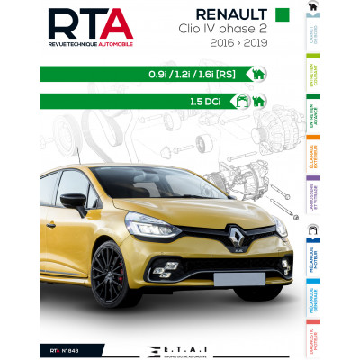 RTA 848 - RENAULT CLIO IV phase 2 (2016 à 2019)