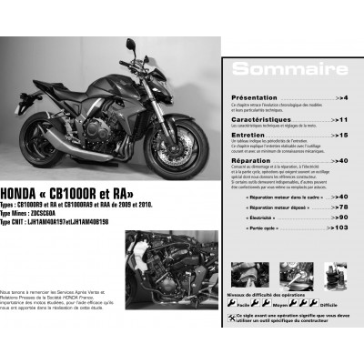 RMT 159 - HONDA CB 1000 (2009 et 2010) - SUZUKI GSX-R 750 (2008 à 2010)