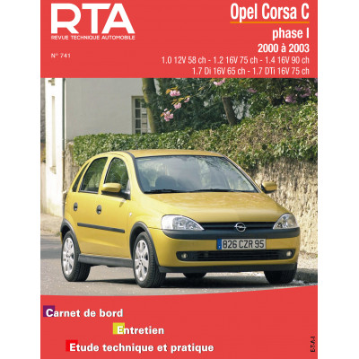 RTA PDF 741 - OPEL CORSA C phase I (2000 à 2003)