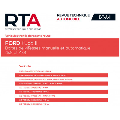 RTA PDF 862 - FORD KUGA II (2013 à 2019)