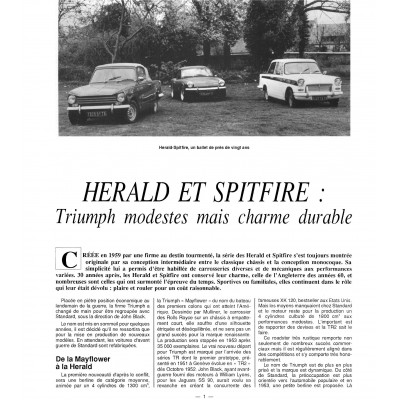 TRIUMPH HERALD, BRITT et SPITFIRE (1959 à 1981) - Les Archives du Collectionneur n°27