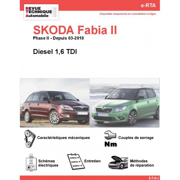 Revue Technique SKODA Fabia II Diesel (RTA) - Site Officiel ETAI